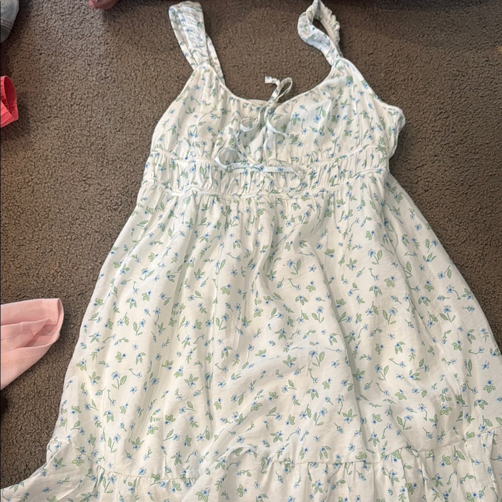 Target Cream Sleeveless Scoop Neck Sundress
